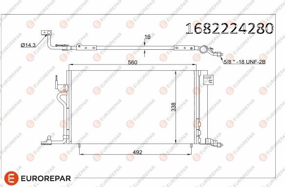 EUROREPAR 1682224280 - Condenser, air conditioning car-mod.net