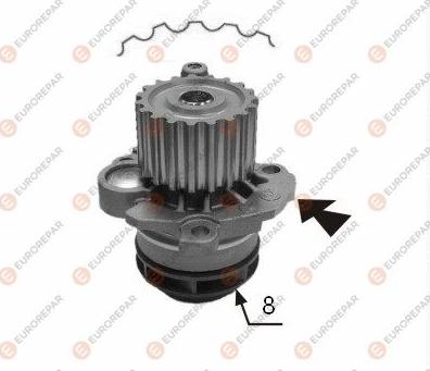 EUROREPAR 1637172880 - Water Pump car-mod.net