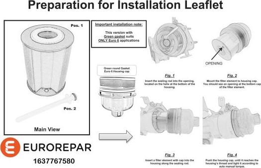 EUROREPAR 1637767580 - Oil Filter car-mod.net