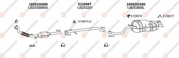 EUROREPAR EXH100047 - Exhaust System car-mod.net