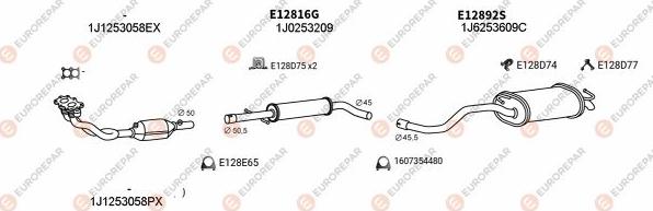 EUROREPAR EXH100057 - Exhaust System car-mod.net