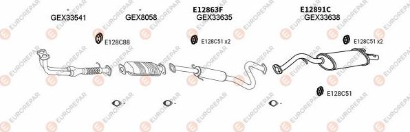 EUROREPAR EXH100112 - Exhaust System car-mod.net