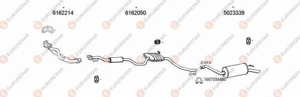 EUROREPAR EXH101039 - Exhaust System car-mod.net