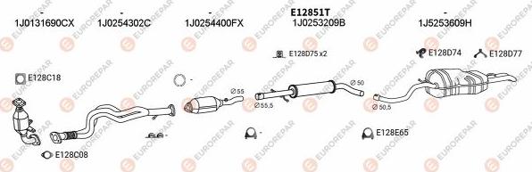 EUROREPAR EXH103499 - Exhaust System car-mod.net