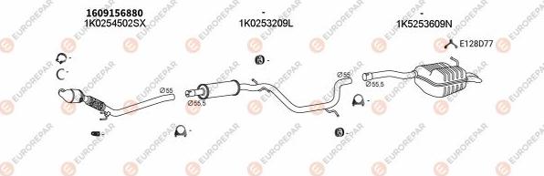 EUROREPAR EXH103449 - Exhaust System car-mod.net