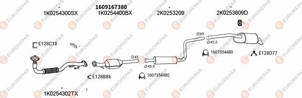 EUROREPAR EXH103441 - Exhaust System car-mod.net