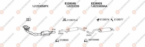 EUROREPAR EXH103485 - Exhaust System car-mod.net