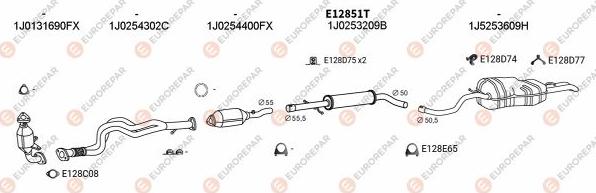 EUROREPAR EXH103507 - Exhaust System car-mod.net