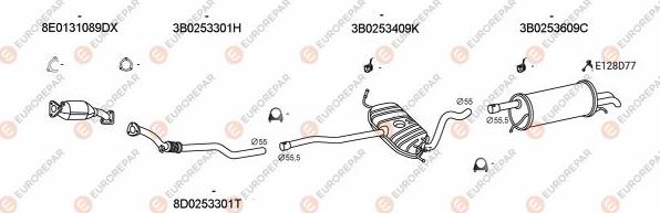 EUROREPAR EXH103512 - Exhaust System car-mod.net