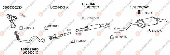 EUROREPAR EXH103530 - Exhaust System car-mod.net