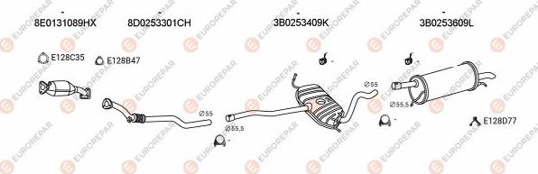 EUROREPAR EXH103522 - Exhaust System car-mod.net