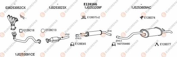 EUROREPAR EXH103570 - Exhaust System car-mod.net