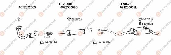 EUROREPAR EXH103364 - Exhaust System car-mod.net