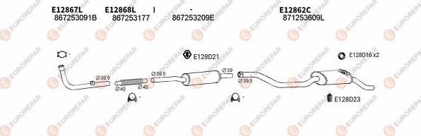 EUROREPAR EXH103363 - Exhaust System car-mod.net