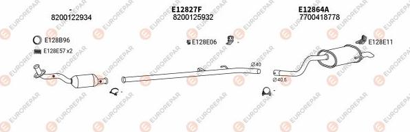 EUROREPAR EXH102551 - Exhaust System car-mod.net