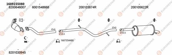 EUROREPAR EXH102650 - Exhaust System car-mod.net