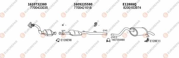 EUROREPAR EXH102366 - Exhaust System car-mod.net
