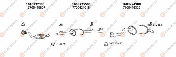 EUROREPAR EXH102368 - Exhaust System car-mod.net