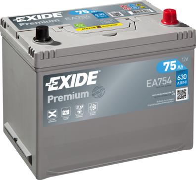Exide EA754 - Starter Battery car-mod.net