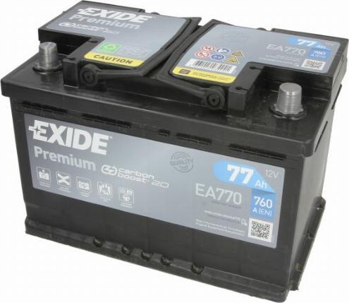Exide EA770 - Starter Battery car-mod.net
