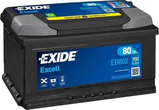 Exide EB802 - Starter Battery car-mod.net