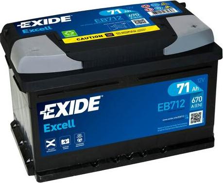 Exide EB712 - Starter Battery car-mod.net
