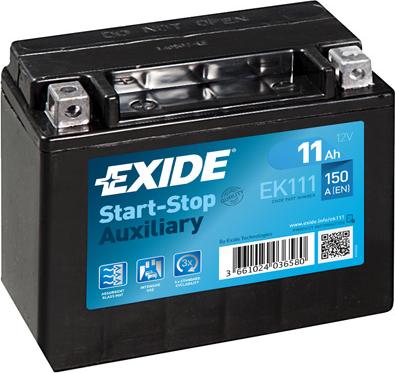 Exide EK111 - Starter Battery car-mod.net