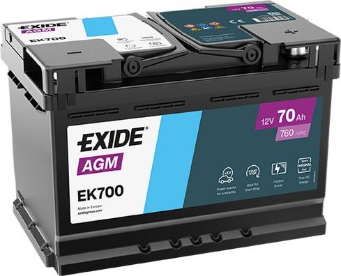 Exide EK720 - Starter Battery car-mod.net
