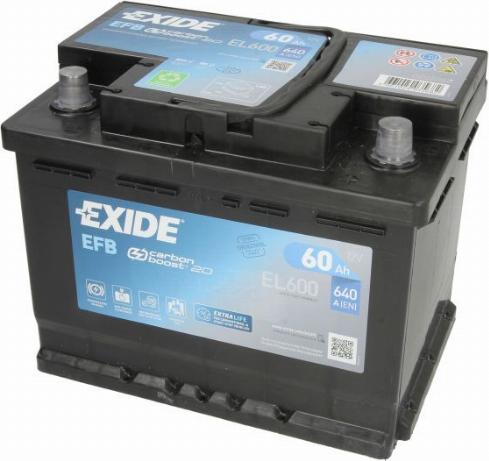 Exide EL600 - Starter Battery car-mod.net