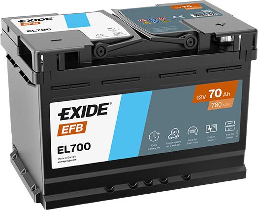 Exide EL700 - Starter Battery car-mod.net