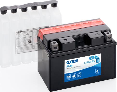 Exide ET12A-BS - Starter Battery car-mod.net