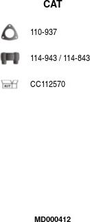 FA1 MD000412 - Catalytic Converter car-mod.net