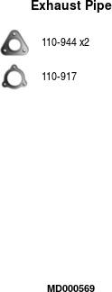FA1 MD000569 - Exhaust Pipe car-mod.net