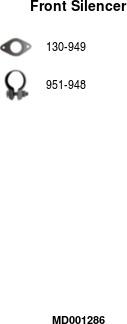 FA1 MD001286 - Front Silencer car-mod.net