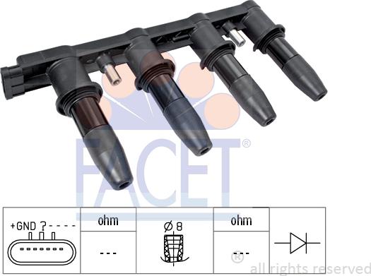 FACET 9.6445 - Ignition Coil car-mod.net