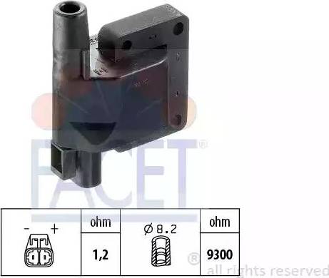 FACET 9.6121 - Ignition Coil car-mod.net