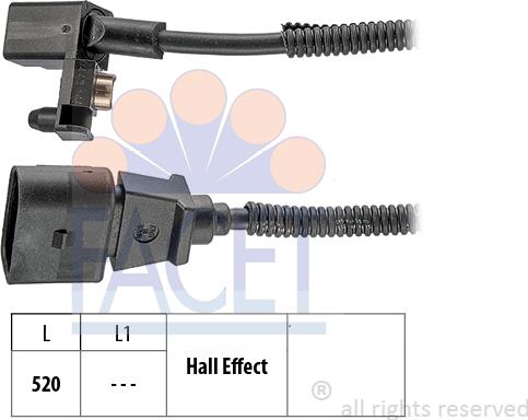 FACET 9.0443 - Crankshaft position sensor, RPM car-mod.net
