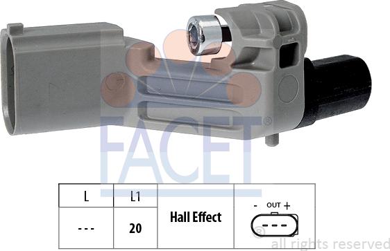FACET 9.0598 - Crankshaft position sensor, RPM car-mod.net