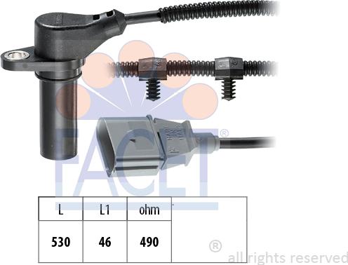FACET 9.0504 - Crankshaft position sensor, RPM car-mod.net