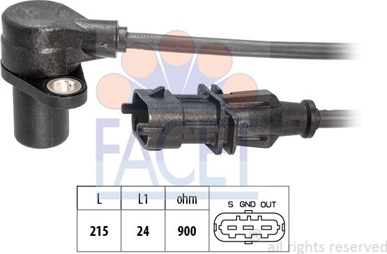 FACET 9.0513 - Crankshaft position sensor, RPM car-mod.net