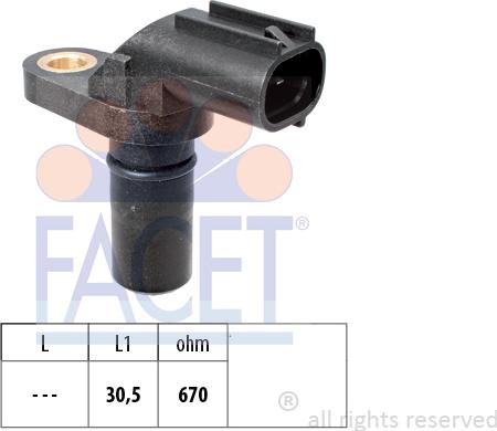 FACET 9.0522 - Crankshaft position sensor, RPM car-mod.net