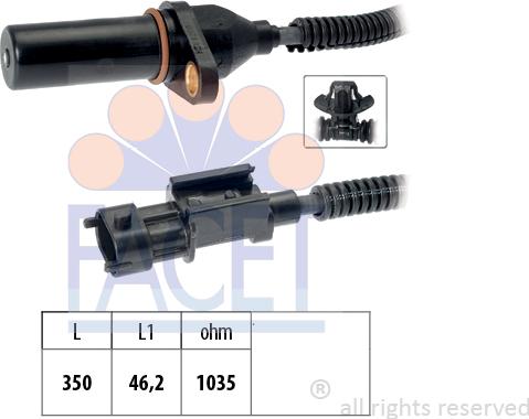 FACET 9.0571 - Crankshaft position sensor, RPM car-mod.net
