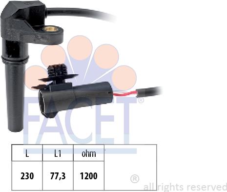 FACET 9.0617 - RPM Sensor of AT, automatic transmission car-mod.net