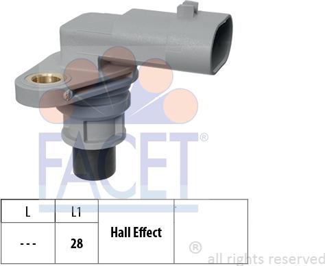 FACET 9.0626 - Camshaft position Sensor car-mod.net