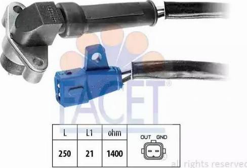 FACET 9.0038 - Crankshaft position sensor, RPM car-mod.net