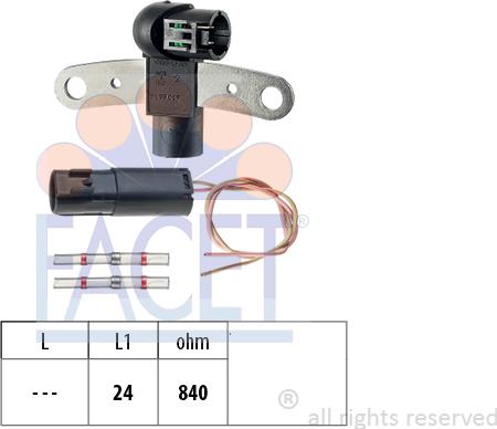 FACET 9.0199K - Crankshaft position sensor, RPM car-mod.net