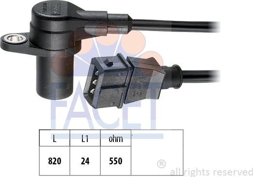 FACET 9.0151 - Crankshaft position sensor, RPM car-mod.net