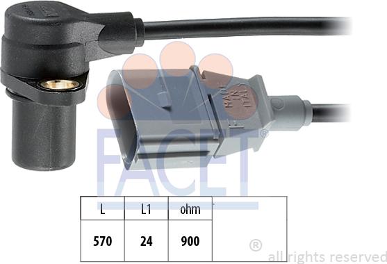FACET 9.0172 - Crankshaft position sensor, RPM car-mod.net