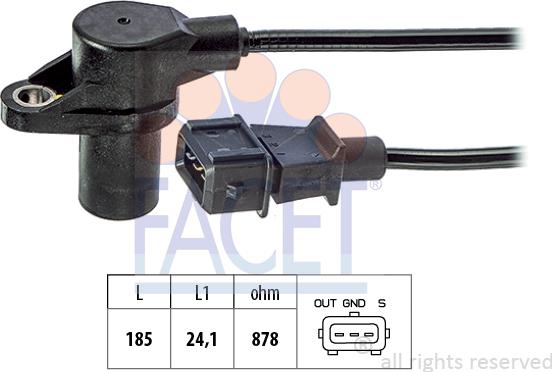 FACET 9.0845 - Crankshaft position sensor, RPM car-mod.net