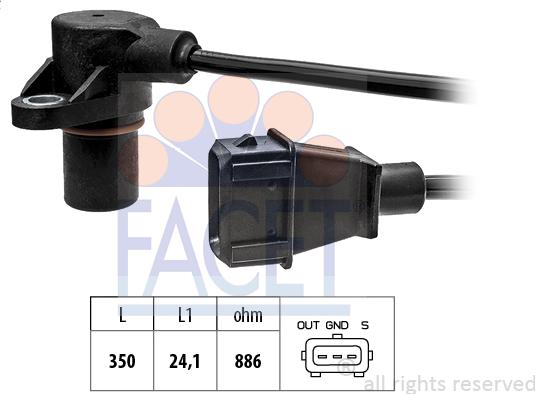 FACET 9.0842 - Crankshaft position sensor, RPM car-mod.net